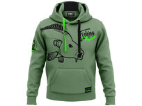 Karper Hoodie Carpfishing Mania Groen