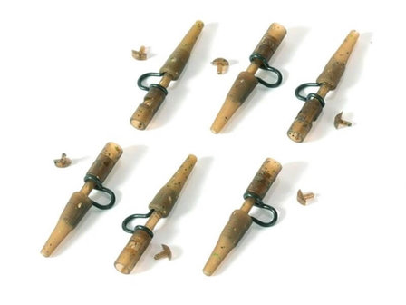 Camouflage Heavy Lead Clips + Tail Rubber 6 st.