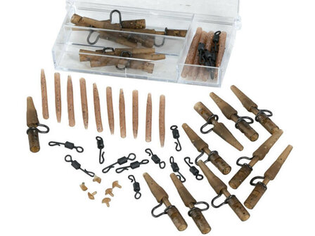 Camouflage Heavy Lead Clip set + Swivels + Sleeves 10 st.