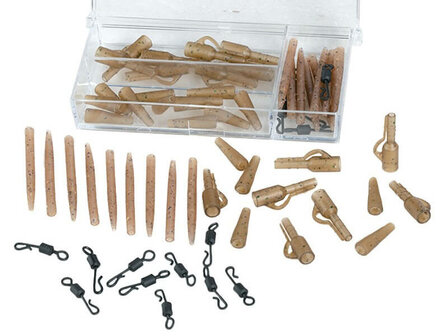 Camouflage Lead Clip set + Swivels + Sleeves 10 st.