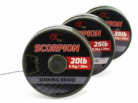 Scorpion Sinking Braid 20 m. Onderlijn materiaal