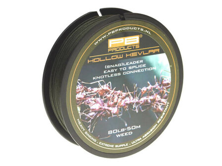 Hollow Kevlar Snag Leader 80 lb 50 m. (PB Products) Weed