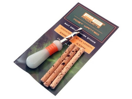 Bait Drill 6 mm + 3 Cork Sticks | PB Products