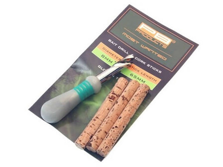 Bait Drill 8 mm + 3 Cork Sticks | PB Products