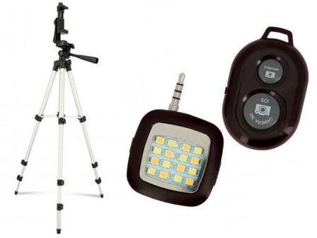 Tripod Statief + Afstandsbediening + Nachtlamp