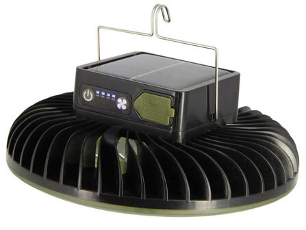 NGT Ventilator + LED verlichting + Powerbank Solarpanel