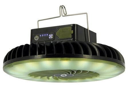 NGT Ventilator + LED verlichting + Powerbank Ophangen