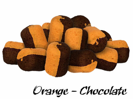 Duo Dumbel Wafters 8x12 mm | Orange - Chocolate