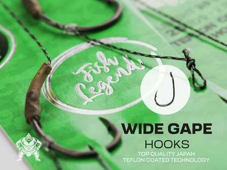Z-Fish Carp Rigs Karper Onderlijnen Wide Gape Set 2 st. + Swivels + Stoppers