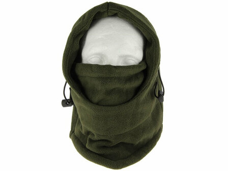 NGT Fleece Muts / Bivakmuts / Snood Donkergroen Deluxe