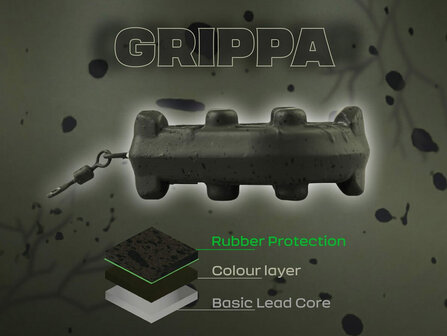 10 x Karperlood Grippa Wartel Lood Rubber Coating