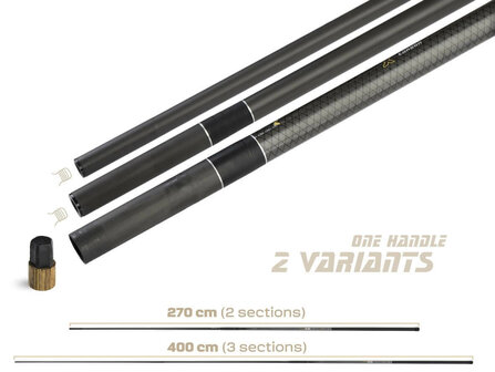 Z-Fish Carbon Schepnetsteel 2,70 - 4 meter Tactical (3-delig)