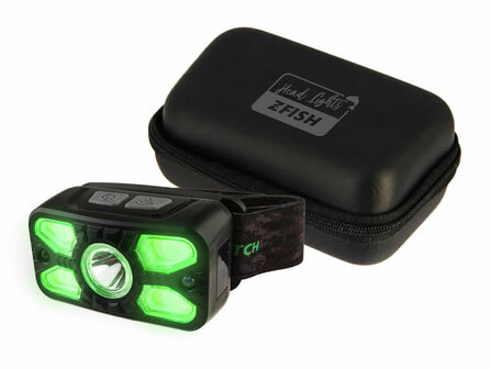 Oplaadbare Hoofdlamp Photonix 360 lumen + Hardcase Opberghoes