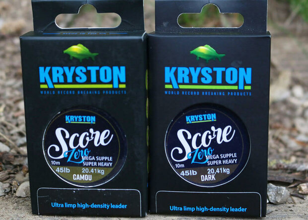 Kryston Score ZERO Leadfree Leader 45 lb Camou 10 m. Verpakking