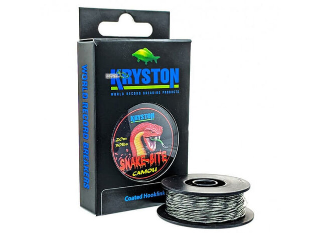 Kryston Snakebite Coated Hooklink Camou 20 m. Verpakking