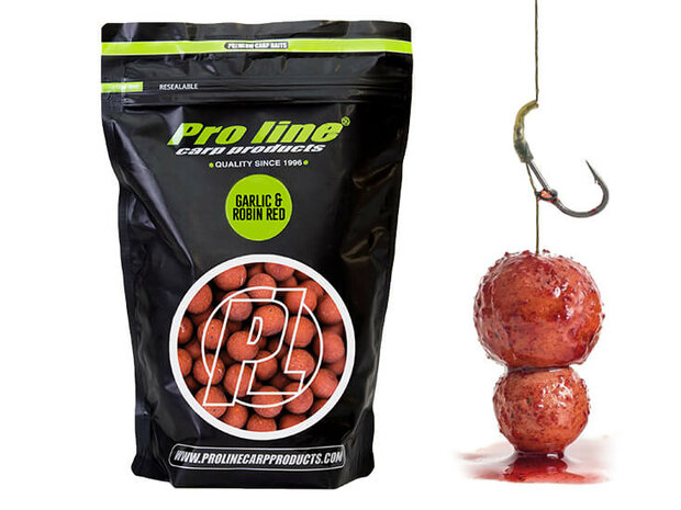Pro Line Boilies 15 mm | Garlic & Robin Red