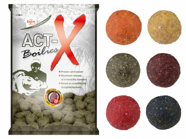 CarpZoom Act-X Boilies 20 mm (800 gr)
