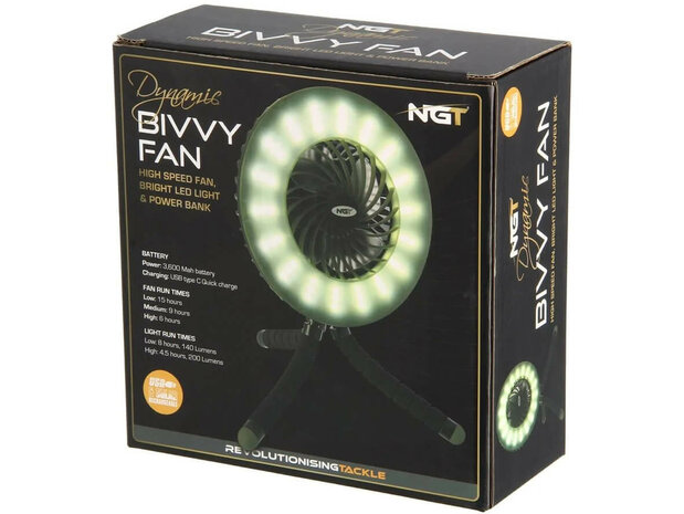 NGT Ventilator + LED verlichting + Powerbank Verpakking