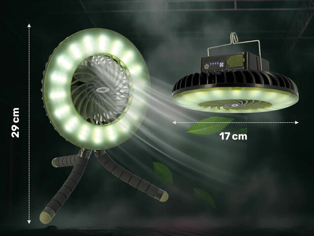 NGT Ventilator + LED verlichting + Powerbank