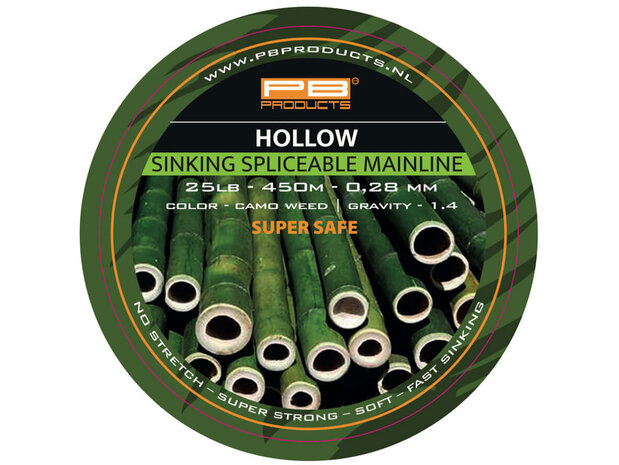 PB Products Hollow Braid 450 m. Gevlochten Lijn 0,23 mm (25 lb)
