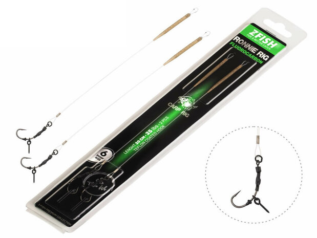 Fluorocarbon Ronnie Rig + Bait Screw 2 st.