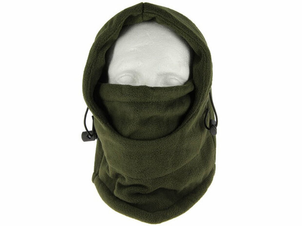 NGT Fleece Muts / Bivakmuts / Snood Donkergroen Deluxe