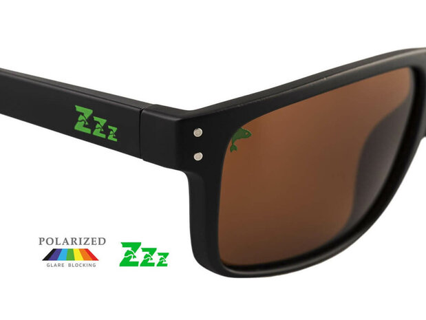 Gepolariseerde Zonnebril Venaris Zwart / Bruin glas Detail