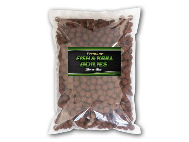 Premium Fish & Krill Boilies 15mm - 5kg - XL Baits