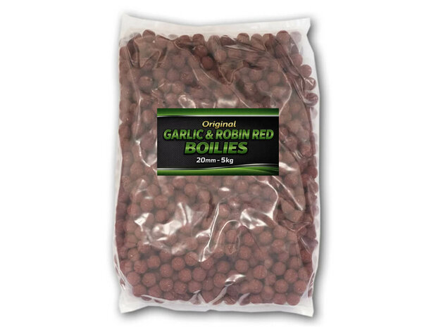 Garlic & Robin Red Boilies 20mm - 5kg - XL Baits