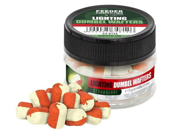 Lighting Fluo Dumbel Wafters 8x12 mm - Strawberry