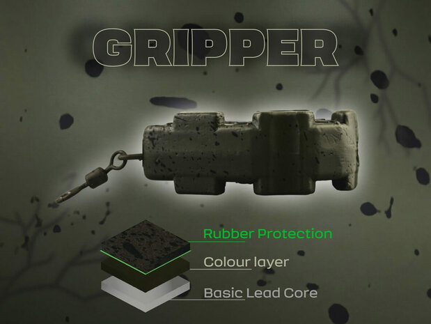 10 x Karperlood Gripper Wartel Lood Rubber coating
