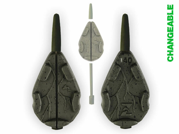 Z-Fish 10 x Karperlood Gripper Inline Lood Verwisselbaar gewicht