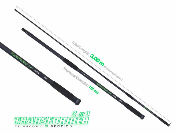 Z-FIsh Karper Schepnetsteel 3 meter (telescopisch) Screw Fix