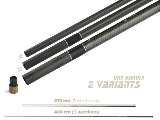 Z-Fish Carbon Schepnetsteel 2,70 - 4 meter Tactical (3-delig)