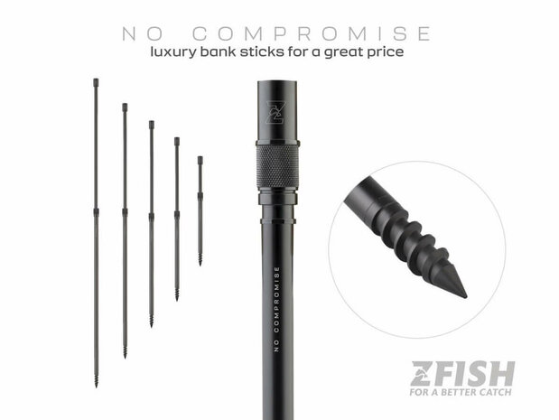 Z-Fish Vantage Drill Bankstick Zwart (30 - 180 cm)